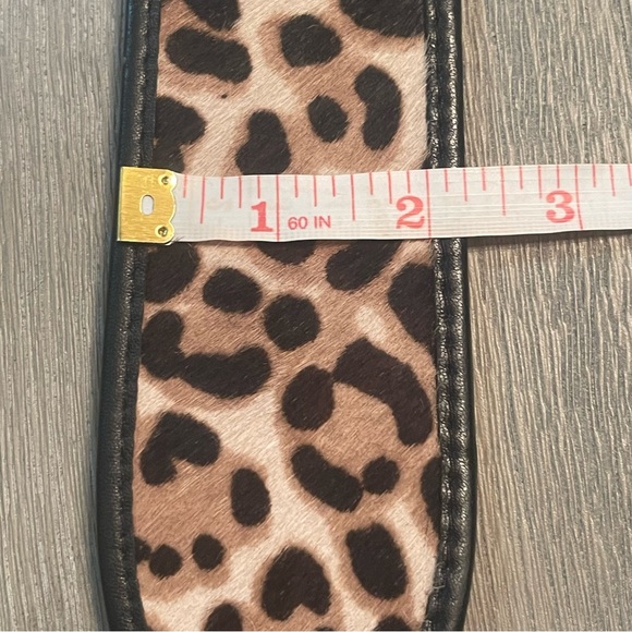 Chico’s Genuine Leather pony heather elastic stretch belt silver buckle Size S - Picture 2 of 12